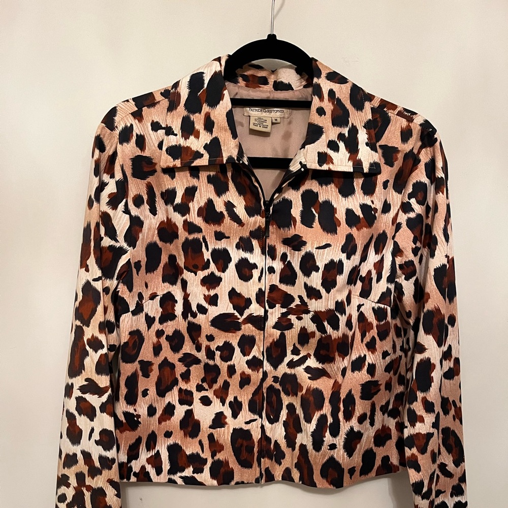 Patrick Christopher Brown and Black Animal Print Jacket  Excellent condition
